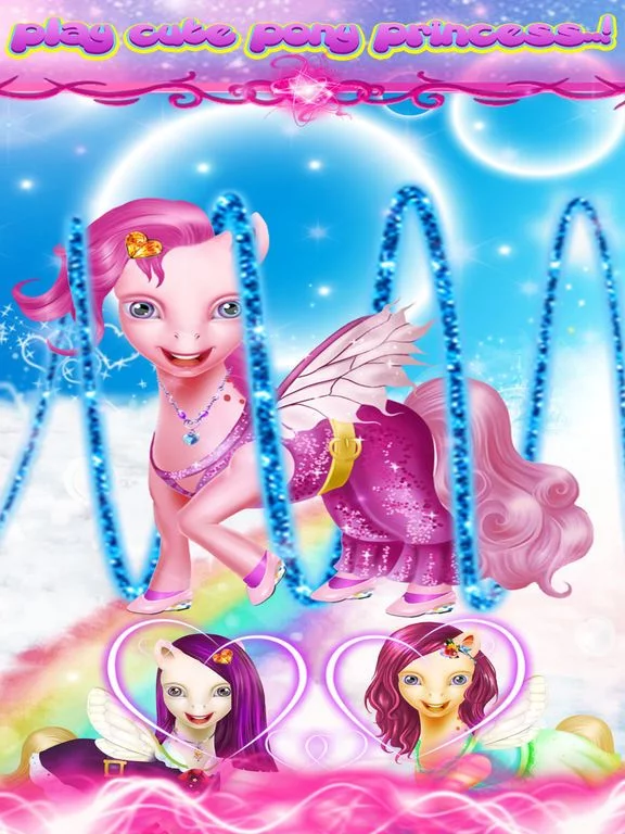 Изображение игры: Princess Pony DressUp - Little Pets Friendship Equestrian Pony Pet Edition - Girls Game