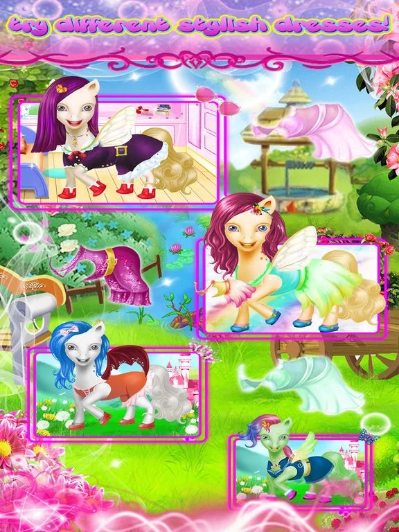 Изображение игры: Princess Pony DressUp - Little Pets Friendship Equestrian Pony Pet Edition - Girls Game