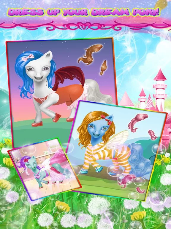 Изображение игры: Princess Pony DressUp - Little Pets Friendship Equestrian Pony Pet Edition - Girls Game