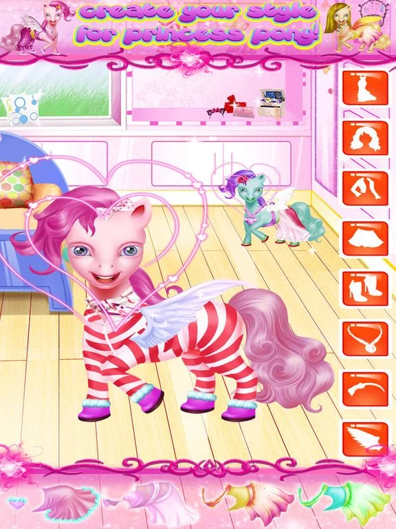 Изображение игры: Princess Pony DressUp - Little Pets Friendship Equestrian Pony Pet Edition - Girls Game
