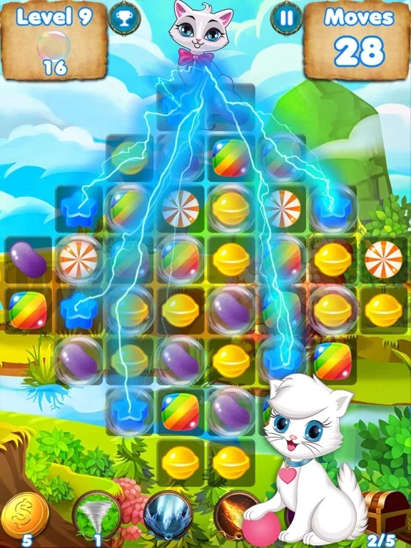 Изображение игры: Kitty Crush - puzzle games with cats and candy