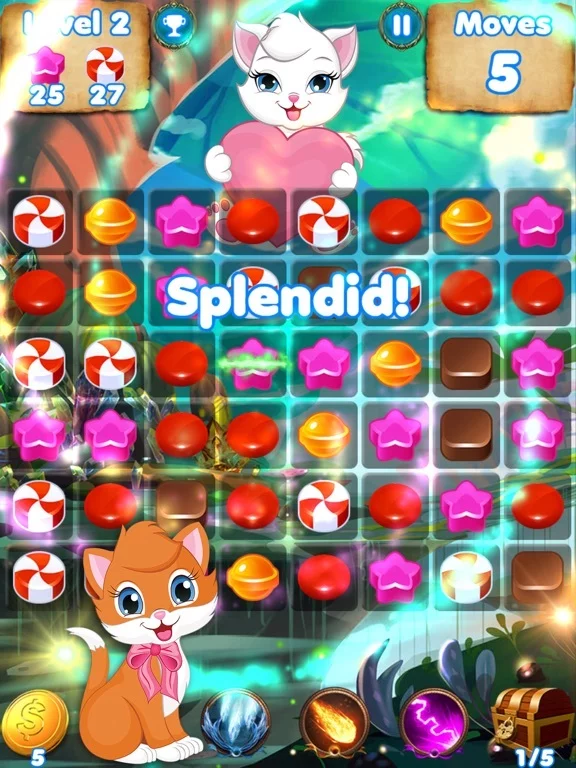Изображение игры: Kitty Crush - puzzle games with cats and candy