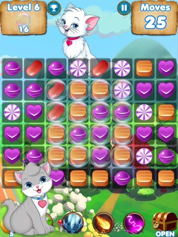 Изображение игры: Kitty Crush - puzzle games with cats and candy