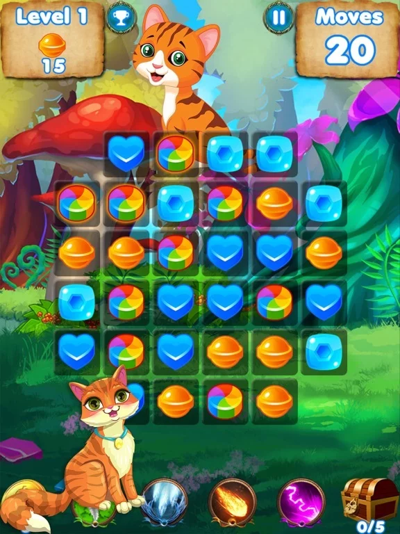Изображение игры: Kitty Crush - puzzle games with cats and candy
