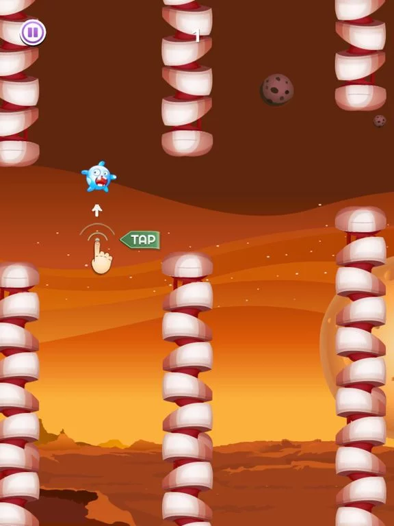 Изображение игры: Flappy Alien - Tap To Fly