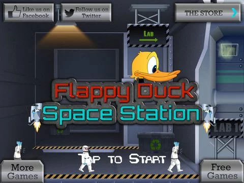 Изображение игры: Flappy Duck Space Station