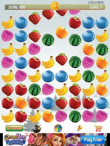 Изображение игры: Fruit Blaster Mania - Blastings Fruits like Apples, Blueberry, Banana, Strawberry, Orange, Water Melons and Raspberry