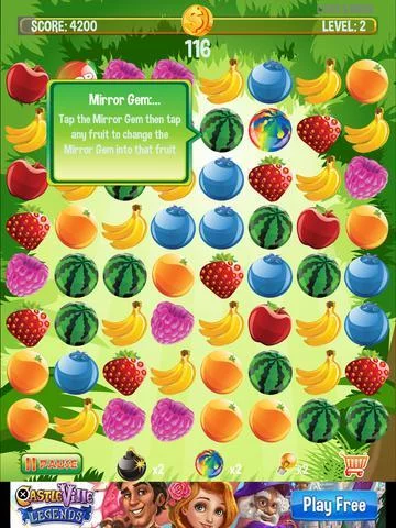 Изображение игры: Fruit Blaster Mania - Blastings Fruits like Apples, Blueberry, Banana, Strawberry, Orange, Water Melons and Raspberry