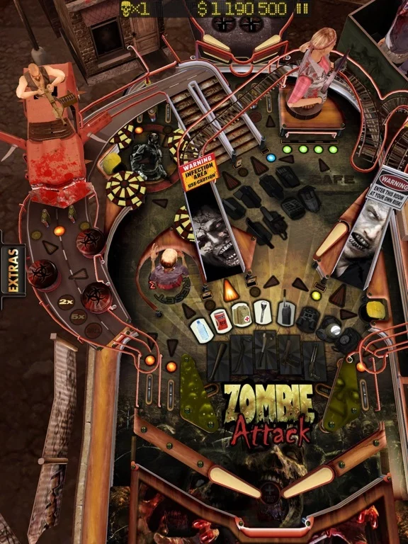 Изображение игры: Zombie Attack Pinball HD: Monster Challenge