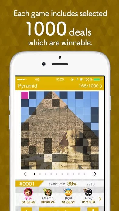 Изображение игры: Pyramid 1000 - Solitaire Simple Game