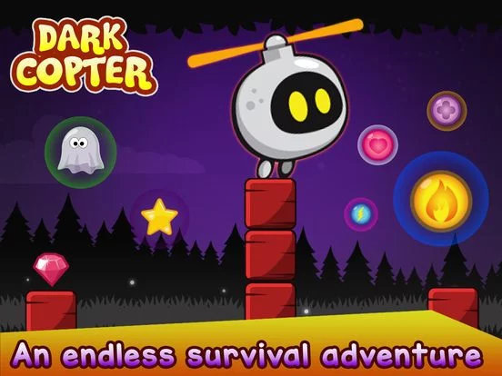 Изображение игры: Dark Copter: An Endless Adventure