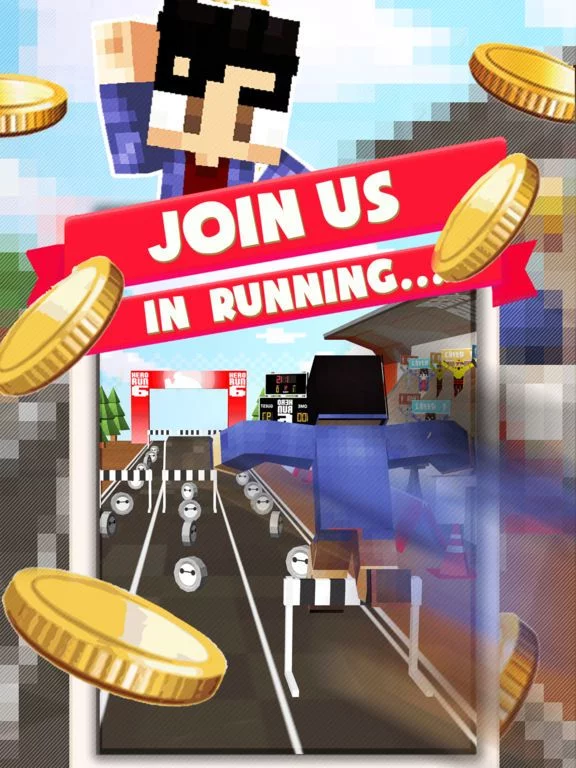 Изображение игры: 3D Hero Block Skins Run Games