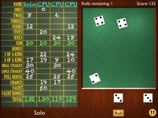 Изображение игры: Yatzy Yacht Free - dice game with strong AI