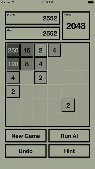 Изображение игры: 2048X AI - 2048 with AI solver