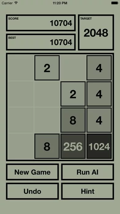 Изображение игры: 2048X AI - 2048 with AI solver