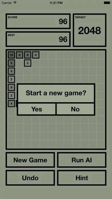 Изображение игры: 2048X AI - 2048 with AI solver