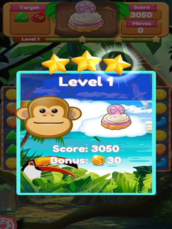 Изображение игры: Monkey match adventure - the super ape story