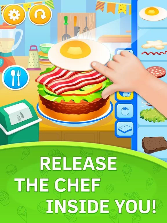 Изображение игры: Burger Chef. Kitchen Game for Toddlers. Premium