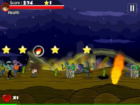 Изображение игры: The Zombie Attack Arcade Lite Game