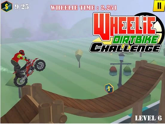 Изображение игры: Wheelie Stunt Bike Challenge