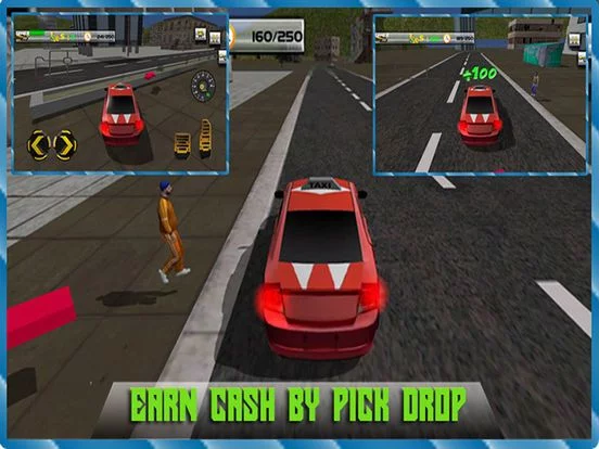 Изображение игры: Crazy Taxi Driver Simulator 3D - real free yellow cab racing sim mania game