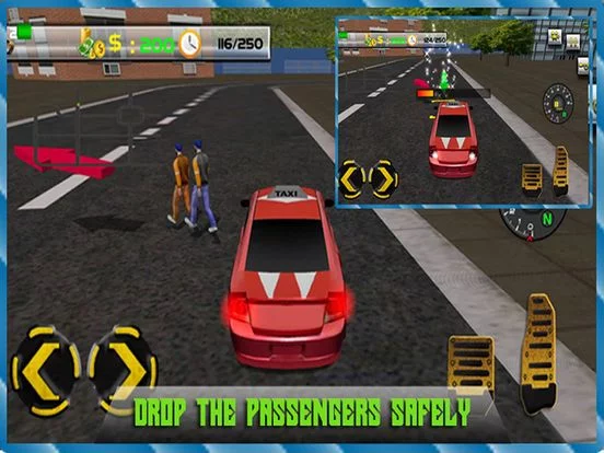 Изображение игры: Crazy Taxi Driver Simulator 3D - real free yellow cab racing sim mania game