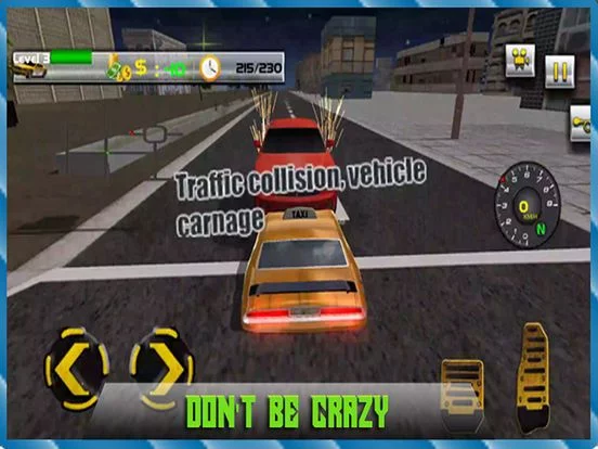Изображение игры: Crazy Taxi Driver Simulator 3D - real free yellow cab racing sim mania game
