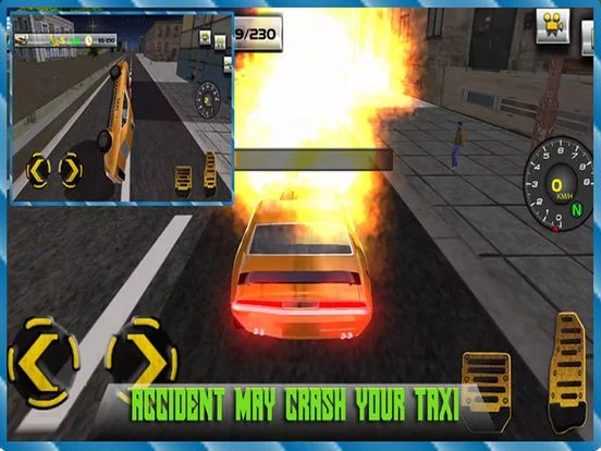 Изображение игры: Crazy Taxi Driver Simulator 3D - real free yellow cab racing sim mania game