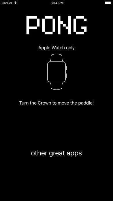 Изображение игры: pong for Apple Watch