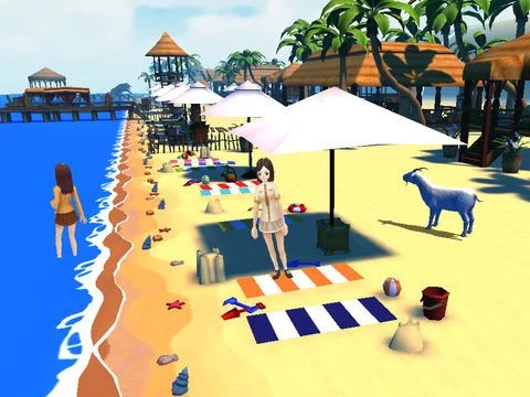 Изображение игры: Goat Frenzy Simulator 2: Beach Party Pro