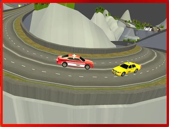 Изображение игры: Taxi Driver Sim: Hill Station 2016 – free yellow cab racing simulator in snow mountain