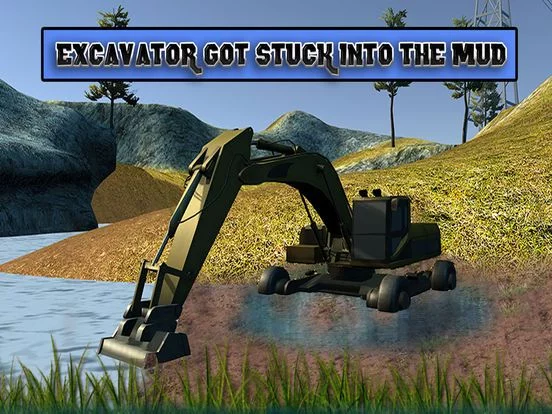 Изображение игры: Stuck Excavator: Crane Rescue