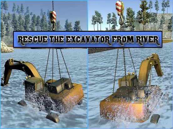 Изображение игры: Stuck Excavator: Crane Rescue