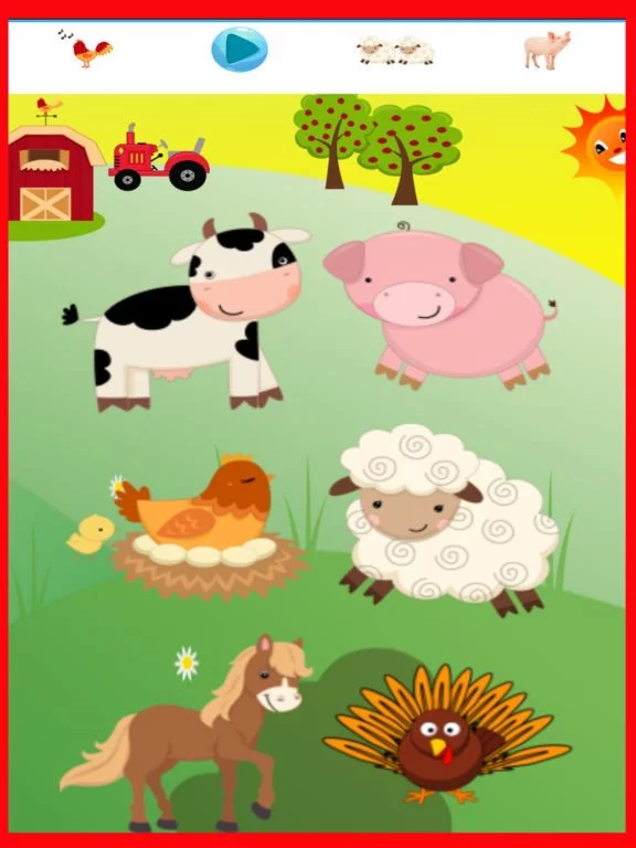 Изображение игры: Barnyard Farm Animal Sounds Puzzles Games For Toddlers Free