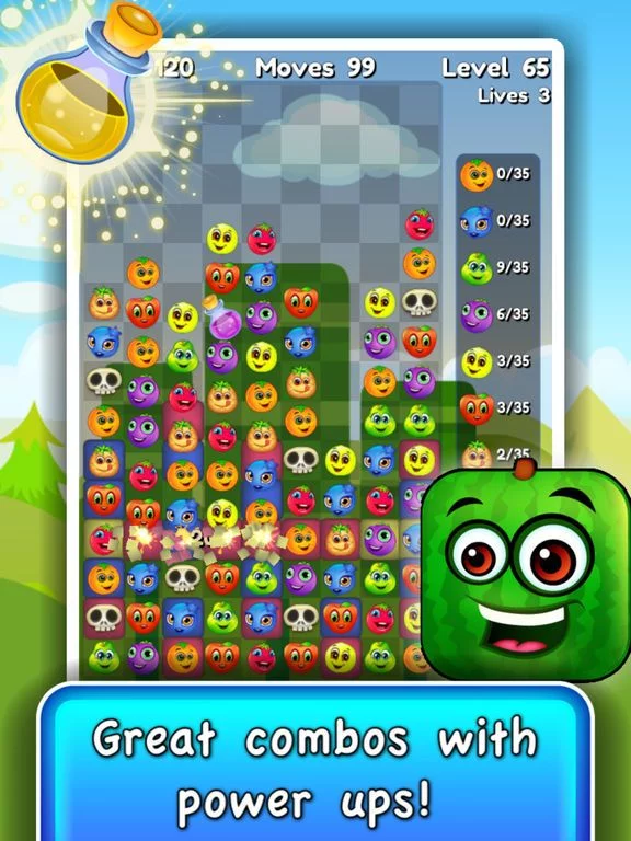 Изображение игры: Frenzy Fruits Toy Match - Super blast 3 heroes