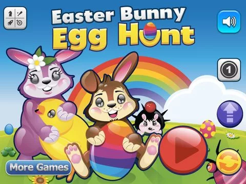 Изображение игры: A Free Kids Easter Bunny Egg Hunting Game - Free version
