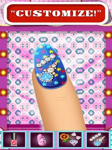 Изображение игры: Princess Nail Salon For Trendy Girls - Make-over art nail experience like crayola party FREE