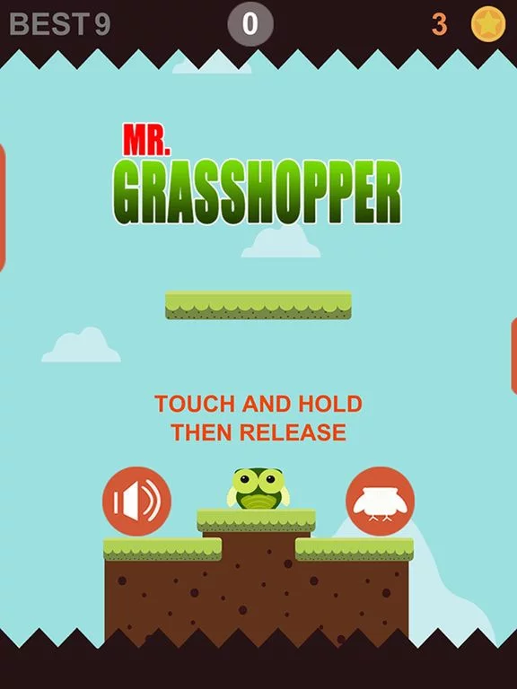 Изображение игры: Mr. Grasshopper - Endless Jump up doodle heads