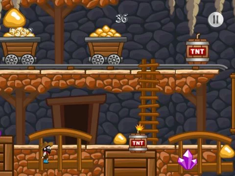 Изображение игры: Free Mine Runner Games - The Gold Rush of California Miner Game