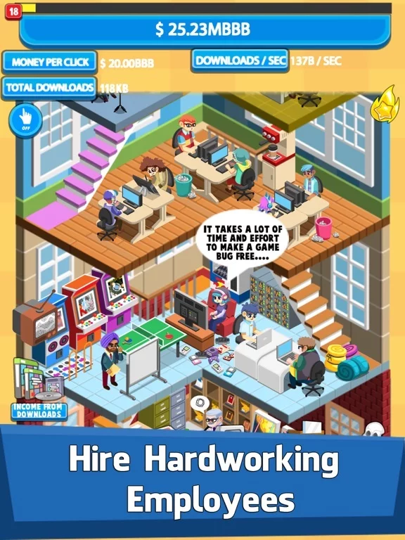 Изображение игры: Video Game Tycoon: Tap Story
