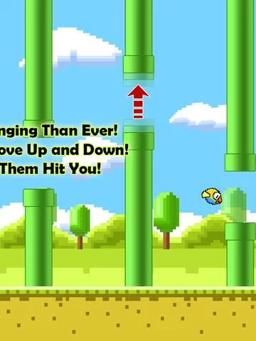 Изображение игры: Flappy Moving Pipes