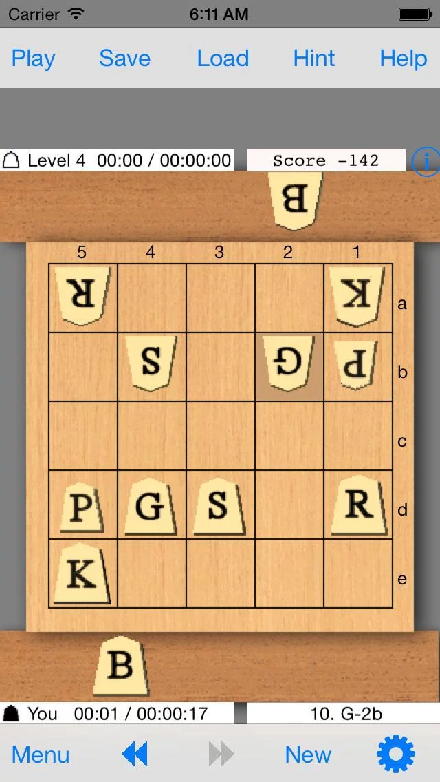 Изображение игры: 5x5 Shogi (MiniShogi) K55