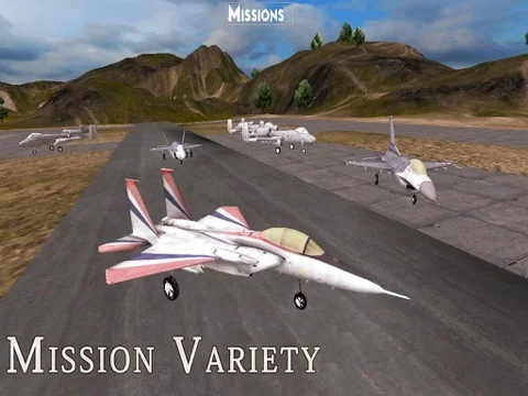 Изображение игры: Boeing F-15 Strike Eagle - Combat Flight Simulator of Infinite Airplane Hunter