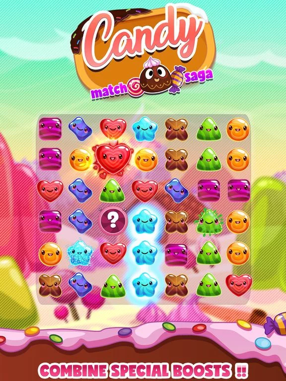 Изображение игры: Matches Three - Candy & Sugar Bubbles Blast Games
