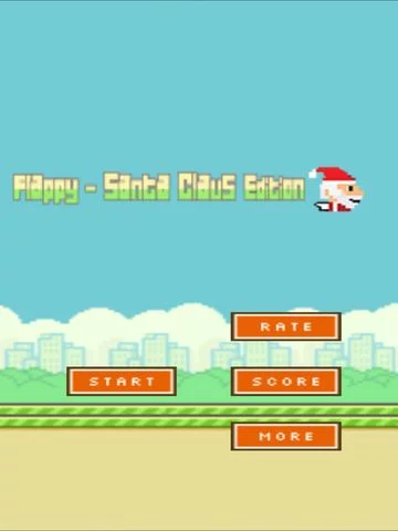 Изображение игры: Aaaaaah! Flappy Santa