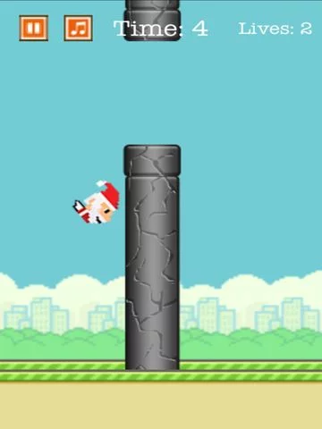 Изображение игры: Aaaaaah! Flappy Santa