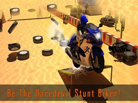 Изображение игры: Motorcycle stunt track race - a dirt bike racing game