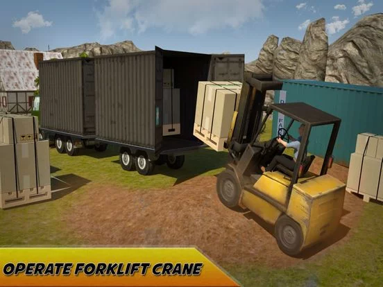Изображение игры: Extreme Cargo Transport Truck Driver & Forklift Crane Operator Game