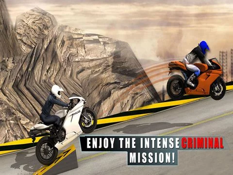 Изображение игры: Police Fast Motorcycle Rider 3D – Hill Climbing Racing Game