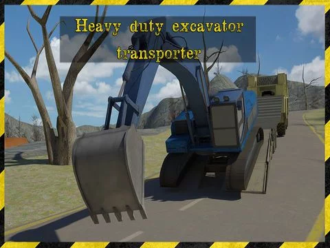 Изображение игры: Excavator Transporter Rescue 3D Simulator- Be ready to rescue cars in this extreme high powered excavator transporter game